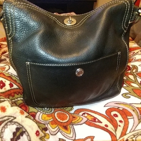 Black Leather Coach Hobo - Picture 5 of 8